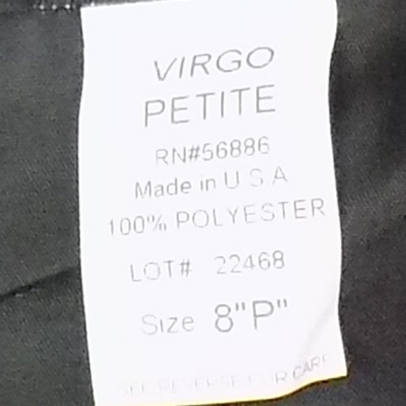 Virgo Petite Black Short Sleeve 1/2 Zip Back Full-Length Dress Size 8P NWT - Picture 10 of 10